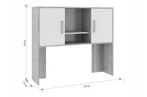 ЛАЙТ 2 Надстройка стола компьютерного (1200) дуб сонома в Можге - mozhga.ok-mebel.com | фото
