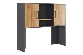 ЛАЙТ 2 Надстройка стола компьютерного (1200) графит в Можге - mozhga.ok-mebel.com | фото