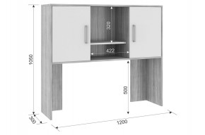 ЛАЙТ 2 Надстройка стола компьютерного (1200) в Можге - mozhga.ok-mebel.com | фото 2