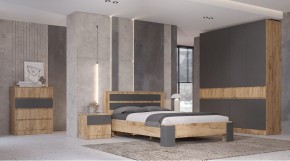 ЛЕНОРА Спальный гарнитур (модульный) графит в Можге - mozhga.ok-mebel.com | фото