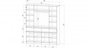 ЛЕНОРА Спальный гарнитур (модульный) графит в Можге - mozhga.ok-mebel.com | фото 9