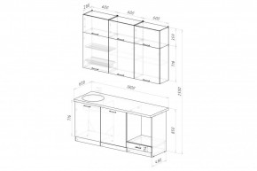 ЛИОРА Кухонный гарнитур Макси 2 (1800 мм) ПМ в Можге - mozhga.ok-mebel.com | фото 2