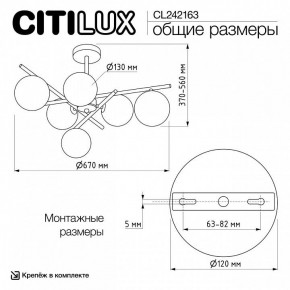 Люстра на штанге Citilux RONNY CL242163 в Можге - mozhga.ok-mebel.com | фото 12