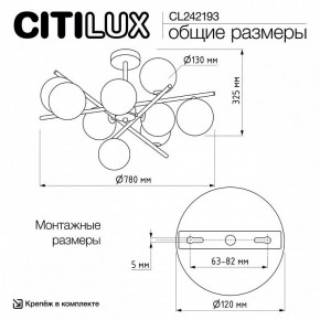 Люстра на штанге Citilux Ronny CL242193 в Можге - mozhga.ok-mebel.com | фото 8