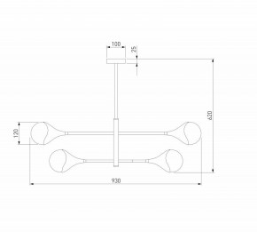 Люстра на штанге Eurosvet Calyx 60168/6 латунь в Можге - mozhga.ok-mebel.com | фото 3
