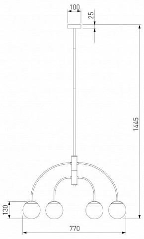 Люстра на штанге Eurosvet Cenacolo 30179/4 черный в Можге - mozhga.ok-mebel.com | фото 3