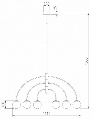 Люстра на штанге Eurosvet Cenacolo 30179/6 черный в Можге - mozhga.ok-mebel.com | фото 3
