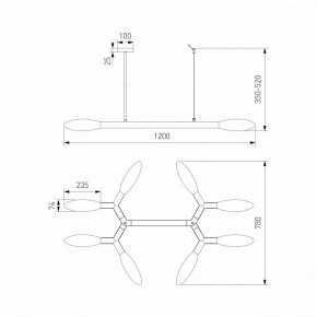 Люстра на штанге Eurosvet Covalent 30180 черный в Можге - mozhga.ok-mebel.com | фото 3