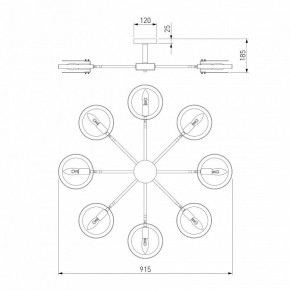 Люстра на штанге Eurosvet Gallo 70121/8 черный в Можге - mozhga.ok-mebel.com | фото 3