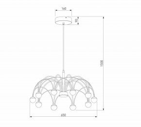 Люстра на штанге Eurosvet Ragno 90030/10 LED золото в Можге - mozhga.ok-mebel.com | фото 5