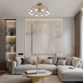 Люстра на штанге Eurosvet Ragno 90031/10 LED золото в Можге - mozhga.ok-mebel.com | фото 4