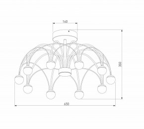 Люстра на штанге Eurosvet Ragno 90031/10 LED золото в Можге - mozhga.ok-mebel.com | фото 5