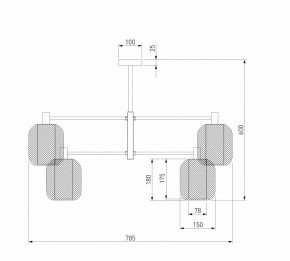 Люстра на штанге Eurosvet Voile 30191/6 черный в Можге - mozhga.ok-mebel.com | фото 3