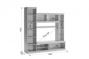 МАКСИ К1 Стенка для гостиной дуб сонома/белое дерево в Можге - mozhga.ok-mebel.com | фото 1