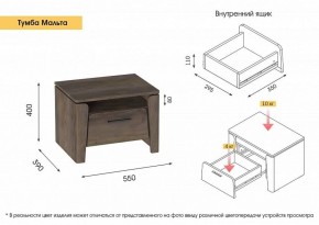 МАЛЬТА МС Спальный гарнитур (Дуб Винтерберг) в Можге - mozhga.ok-mebel.com | фото 18