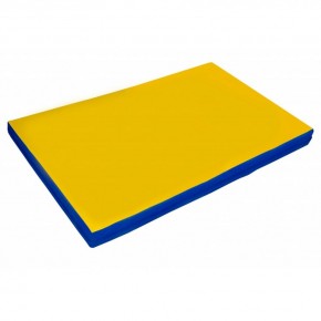 Мат гимнастический 2х1х0,05м цв. синий-желтый в Можге - mozhga.ok-mebel.com | фото