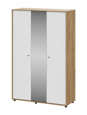 МИЛАН Шкаф трехстворчатый (Белый матовый) в Можге - mozhga.ok-mebel.com | фото