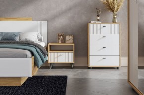 МИЛАН Спальня (Дуб Золотой/Белый Матовый) в Можге - mozhga.ok-mebel.com | фото 8