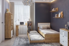 МИЛАН Спальня (Дуб Золотой/Белый матовый) в Можге - mozhga.ok-mebel.com | фото 46