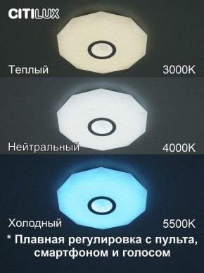 Накладной светильник Citilux Диамант Смарт CL713A30G в Можге - mozhga.ok-mebel.com | фото 4