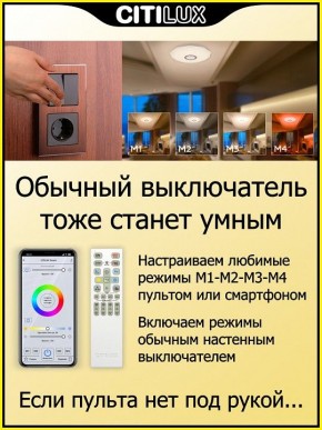 Накладной светильник Citilux Диамант Смарт CL713A30G в Можге - mozhga.ok-mebel.com | фото 6