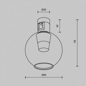 Накладной светильник Maytoni Bubble TR148-1-3W4K-B в Можге - mozhga.ok-mebel.com | фото 6
