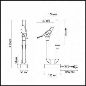 Настольная лампа декоративная Odeon Light Lark 5431/2TL в Можге - mozhga.ok-mebel.com | фото 4