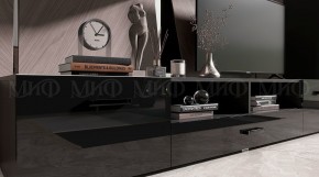 НИКОЛЬ Тумба ТВ (Черный глянец/Черный) в Можге - mozhga.ok-mebel.com | фото 3