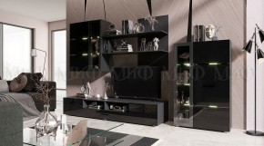 НИКОЛЬ Тумба ТВ (Черный глянец/Черный) в Можге - mozhga.ok-mebel.com | фото 4