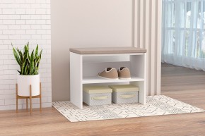 Обувница мягкая (ЛДСП белый/велюр бежевый) в Можге - mozhga.ok-mebel.com | фото