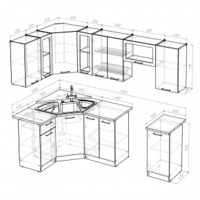 ОЛЬГА Кухонный гарнитур Оптима 1 (1300*2500 мм) в Можге - mozhga.ok-mebel.com | фото 2