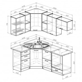 ОЛЬГА Кухонный гарнитур Оптима 4 (1400*2000 мм) в Можге - mozhga.ok-mebel.com | фото 2