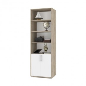 ОЛИВИЯ О21 Шкаф-стеллаж (дуб серый/белый) в Можге - mozhga.ok-mebel.com | фото