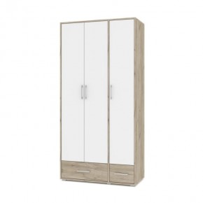 ОЛИВИЯ О32 Шкаф 3-х дверный (дуб серый/белый) в Можге - mozhga.ok-mebel.com | фото