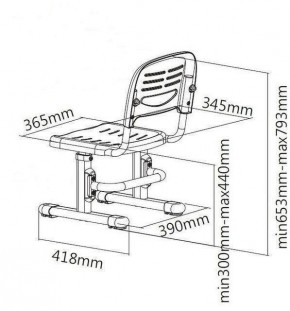 Парта-трансофрмер Amare II Pink + ящик + SST3 Pink в Можге - mozhga.ok-mebel.com | фото 8