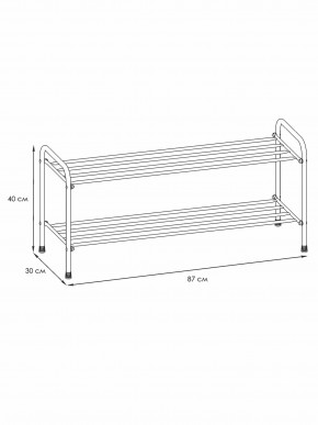 ПДОА32 Ч Подставка для обуви "Альфа 32" Черный в Можге - mozhga.ok-mebel.com | фото 2