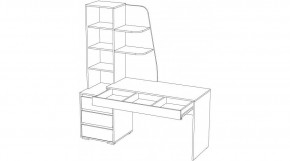 ПИФАГОР Стол компьютерный (дуб вотан/кашемир) в Можге - mozhga.ok-mebel.com | фото 3