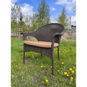 Плетеное кресло LV-140B-Brown с подушкой в комплекте в Можге - mozhga.ok-mebel.com | фото