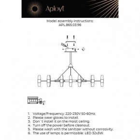 Подвесная люстра Aployt Bernadet APL.865.03.96 в Можге - mozhga.ok-mebel.com | фото 2