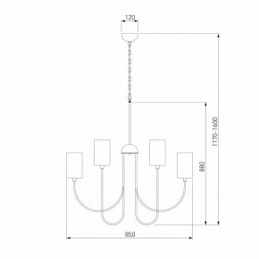 Подвесная люстра Eurosvet Abbey 60164/10 никель Smart в Можге - mozhga.ok-mebel.com | фото 4