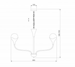 Подвесная люстра Eurosvet Calyx 60169/6 никель в Можге - mozhga.ok-mebel.com | фото 3