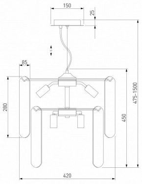 Подвесная люстра Eurosvet Claire 60170/8 золото в Можге - mozhga.ok-mebel.com | фото 5