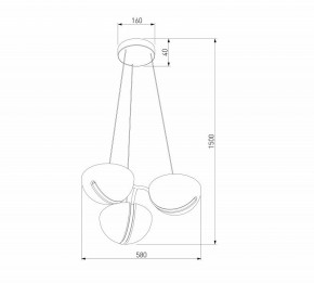Подвесная люстра Eurosvet Emisfero 50083/3 LED золото в Можге - mozhga.ok-mebel.com | фото 6