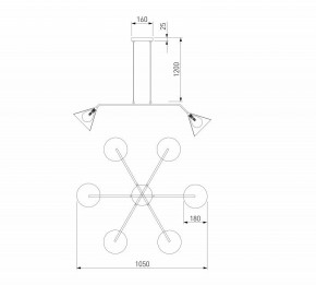 Подвесная люстра Eurosvet Enigma 70161/6 черный в Можге - mozhga.ok-mebel.com | фото 5