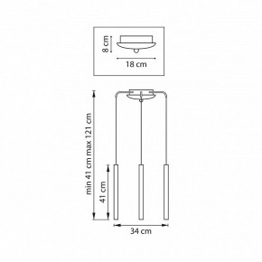 Подвесная люстра Lightstar Tubo L3T747247 в Можге - mozhga.ok-mebel.com | фото 3