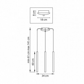 Подвесная люстра Lightstar Tubo L3T747337 в Можге - mozhga.ok-mebel.com | фото 3