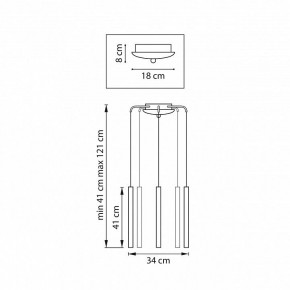 Подвесная люстра Lightstar Tubo L5T747233 в Можге - mozhga.ok-mebel.com | фото 3