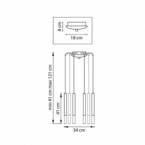 Подвесная люстра Lightstar Tubo L8T747137 в Можге - mozhga.ok-mebel.com | фото 3