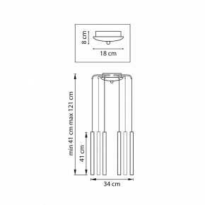 Подвесная люстра Lightstar Tubo L8T747247 в Можге - mozhga.ok-mebel.com | фото 3