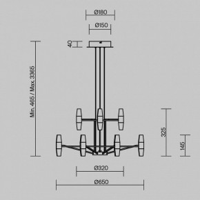 Подвесная люстра Maytoni Arana MOD401PL-L72BS3K в Можге - mozhga.ok-mebel.com | фото 5